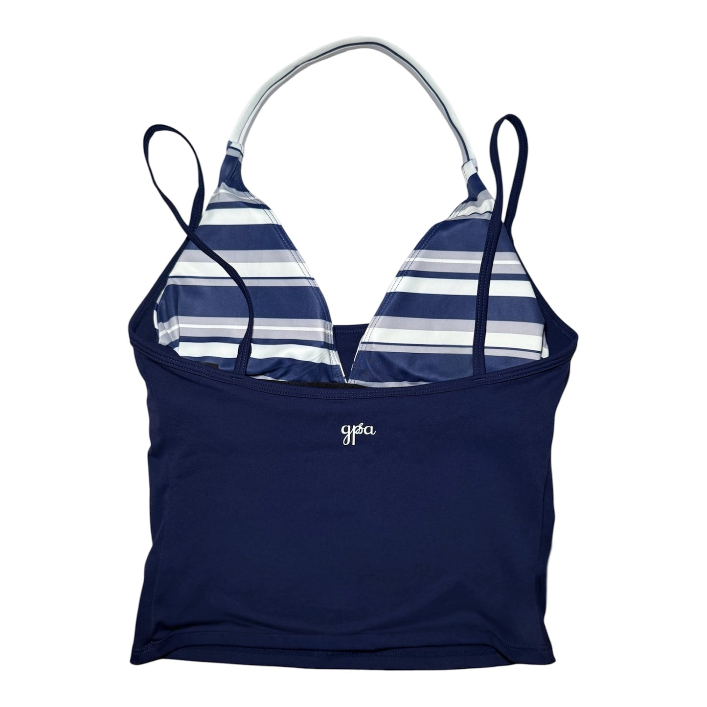 PRE-ORDER - Blue Striped Double Lined Cami Top