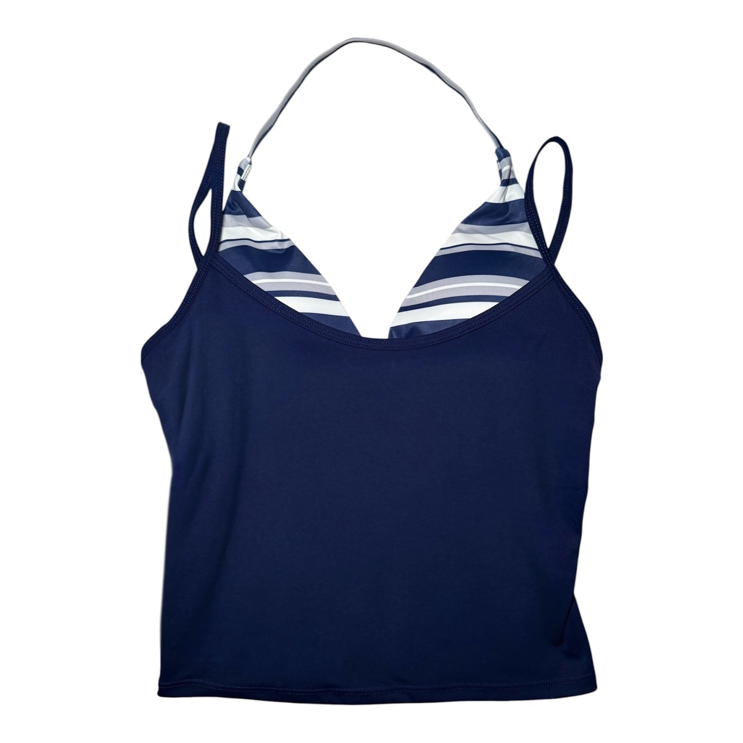 PRE-ORDER - Blue Striped Double Lined Cami Top